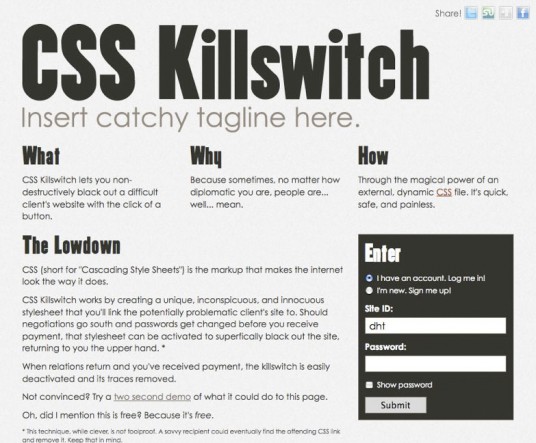 CSS Killswitch